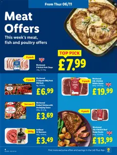 Preview of Lidl - Lidl Weekly valid from 06.11.2025 | Page: 4 | Products: Chicken, Pork, Fish, Beef
