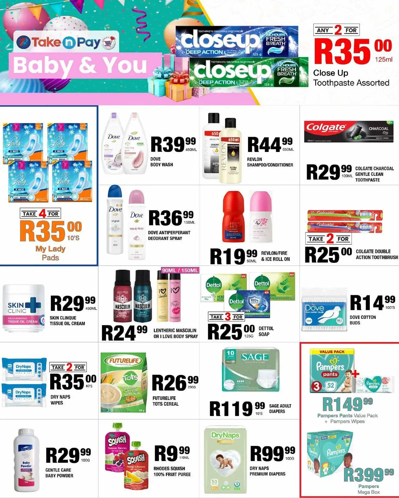 New Take n Pay catalogue – valid from 13.10.2025 | Page: 17 | Products: Tissue oil, Toothpaste, Mango, Cotton buds