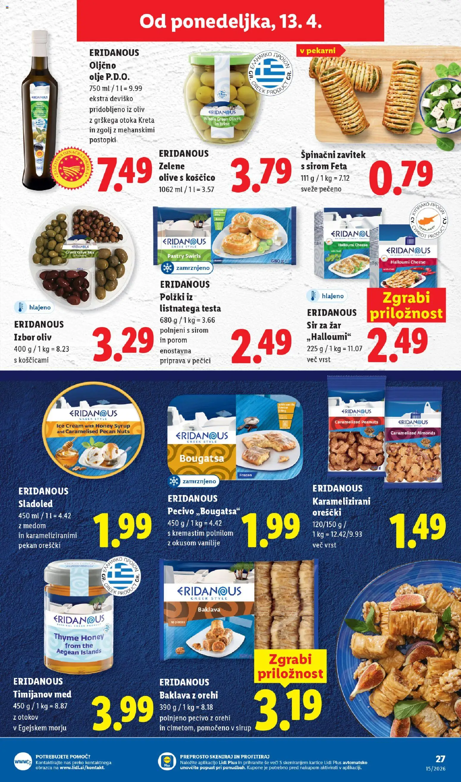 Novi Lidl katalog ponudbe – veljaven od 09.04.2026 | Stran: 49 | Izdelki: Zar, Sir, Orescki, Sladoled