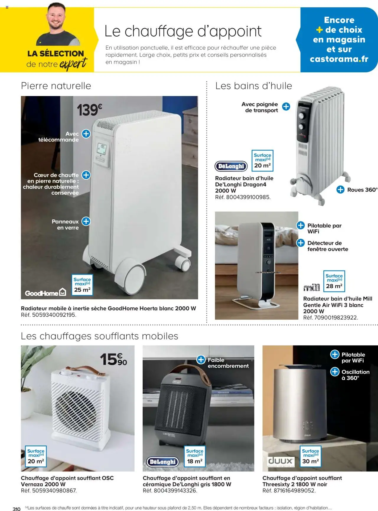 {H1} | Page: 310 | Produits: Delonghi, Chauffage d’appoint, Radiateur, Télécommande