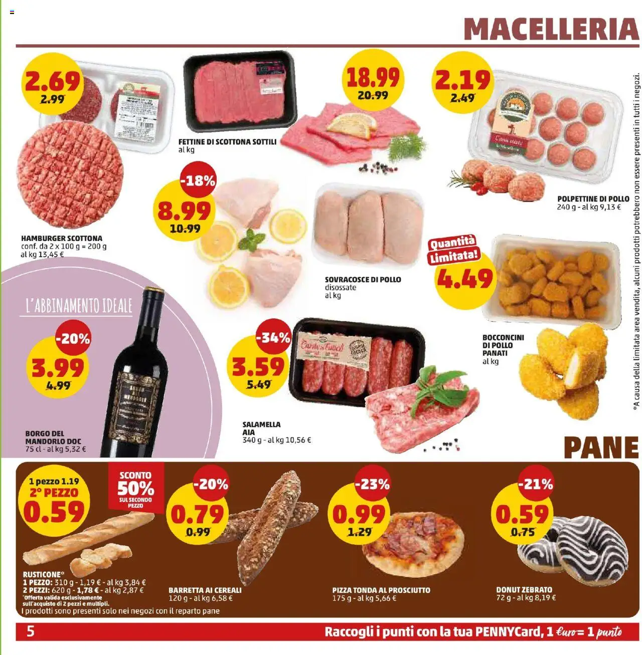 Volantino PENNY del 10.09.2025 | Pagina: 5 | Prodotti: Pane, Cereali, Barretta, Hamburger