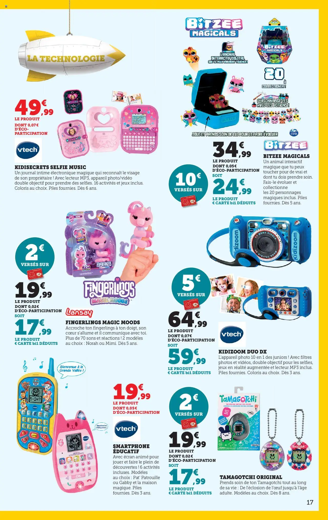 {H1} | Page: 17 | Produits: Smartphone, MP3, Thé, Piles