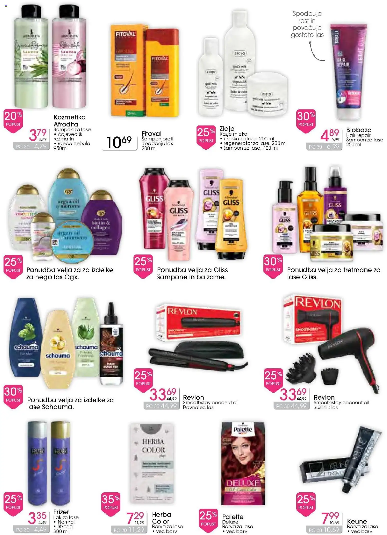 Novi Tuš drogerija katalog ponudbe – veljaven od 12.11.2025 | Stran: 9 | Izdelki: Sampon, Barva za lase, Maska, Barva