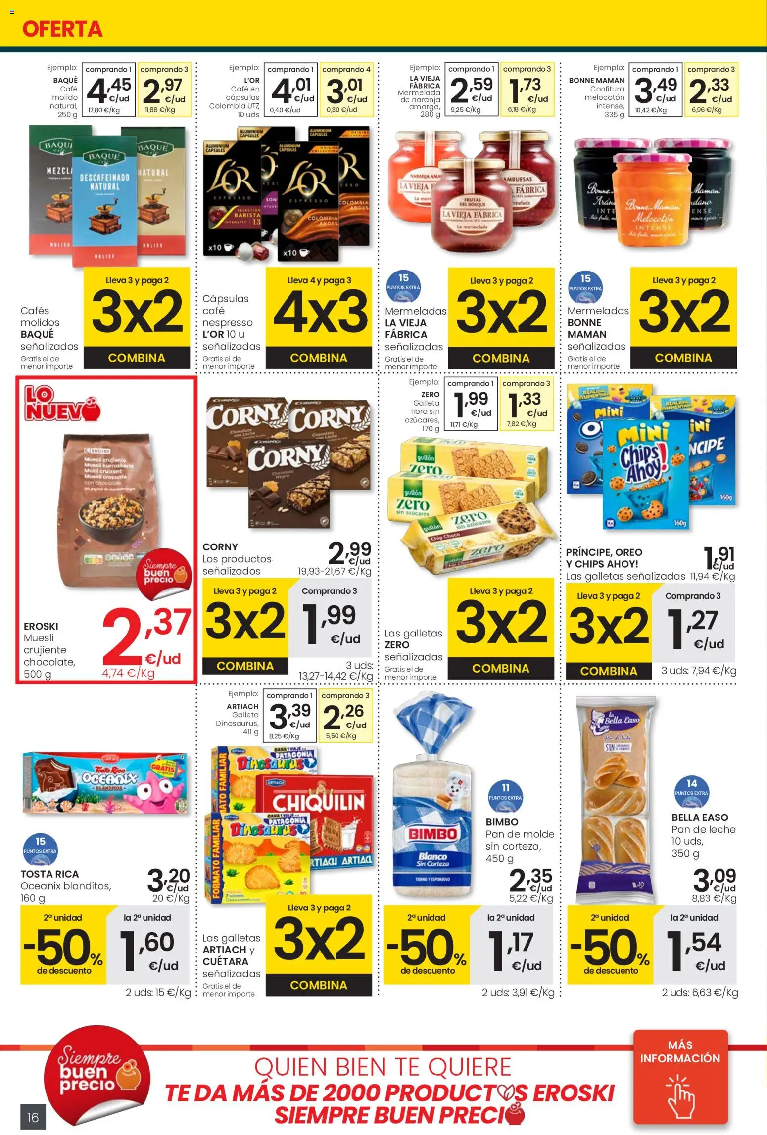 Eroski - Center │ válido desde el 30.10.2025 | Página: 16 | Productos: Pan, Té, Pan de molde, Pan de leche