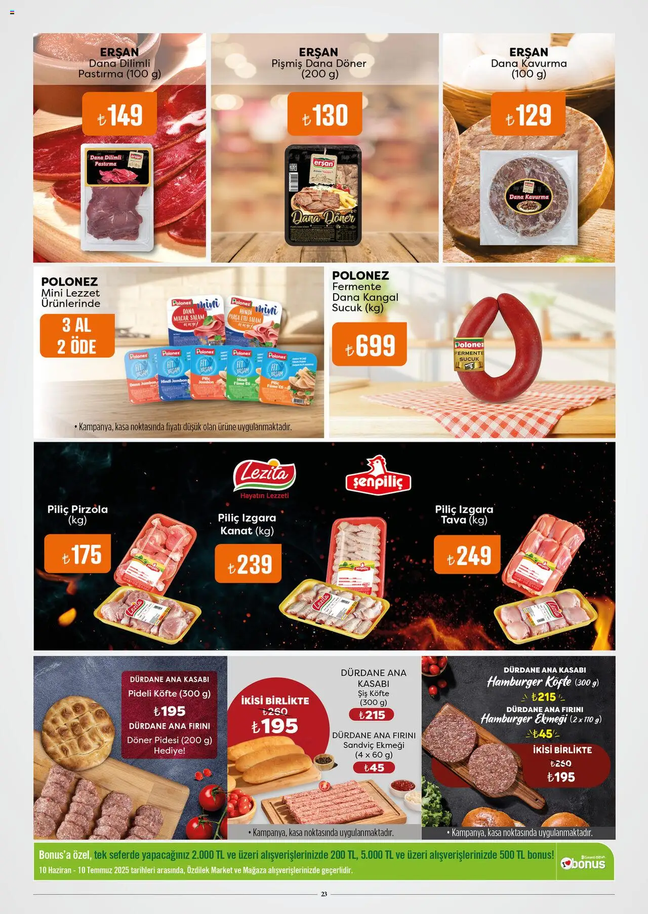 Özdilek Katalog - 10.06.2025 tarihinden itibaren geçerlidir | Sayfa: 23 | Ürünler: Salam, Jambon, Hindi füme, Kasa