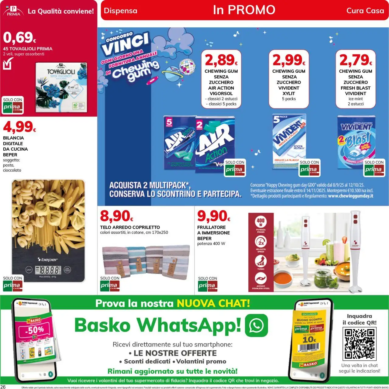 Volantino Basko del 16.09.2025 | Pagina: 26 | Prodotti: Frullatore, Zucchero, Smartphone, Copriletto