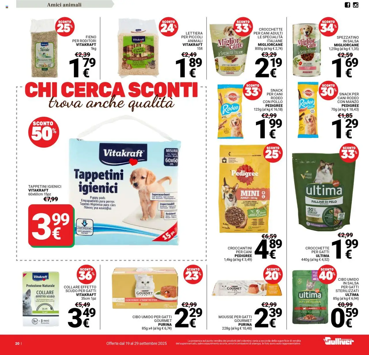 Volantino Gulliver del 19.09.2025 | Pagina: 20 | Prodotti: Pollo, Manzo, Salsa, Tacchino