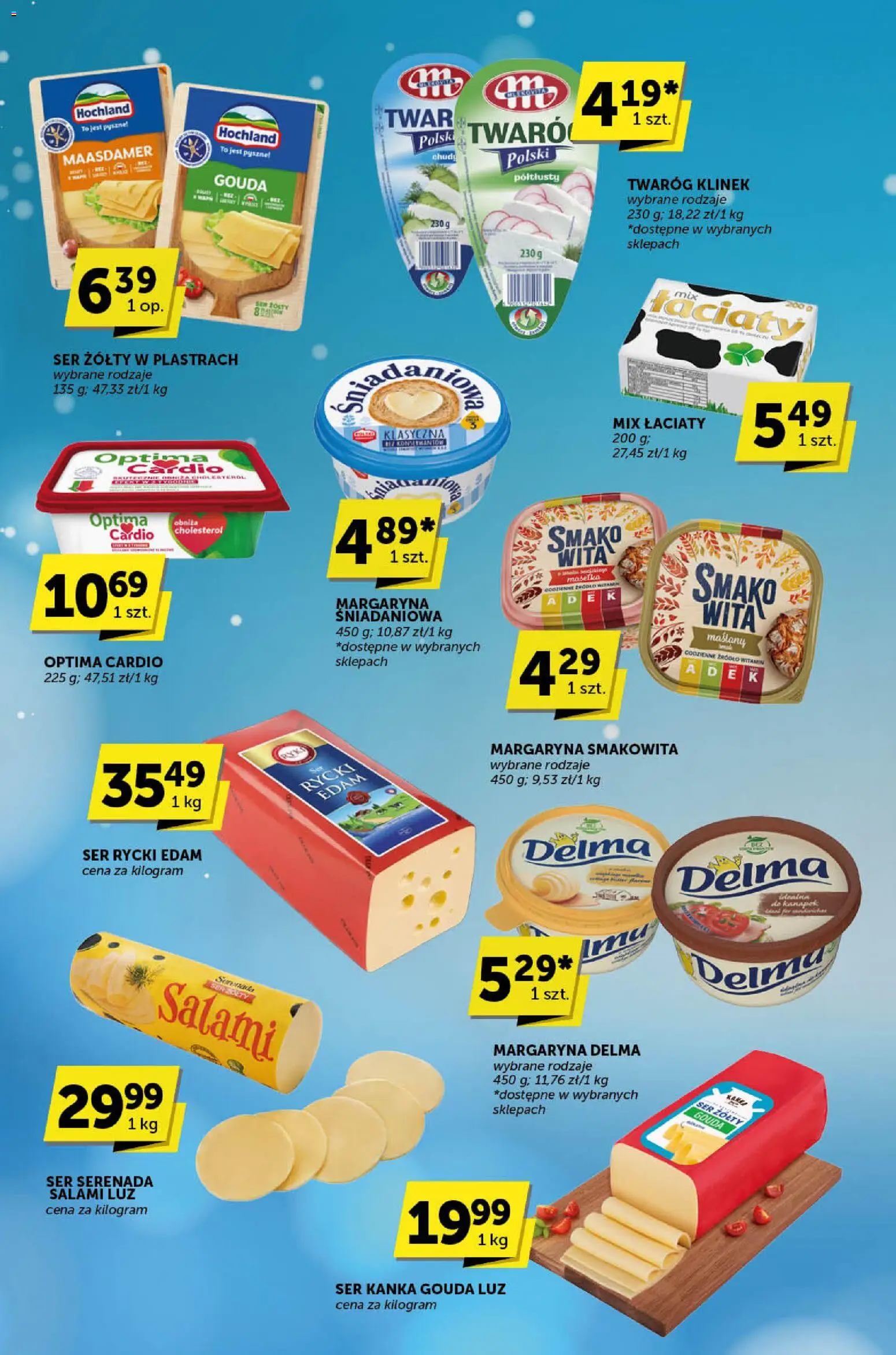 Euro Sklep Gazetka - Katalog od 08.01.2026 | Strona: 4 | Produkty: Ser żółty, Optima cardio, Margaryna, Salami