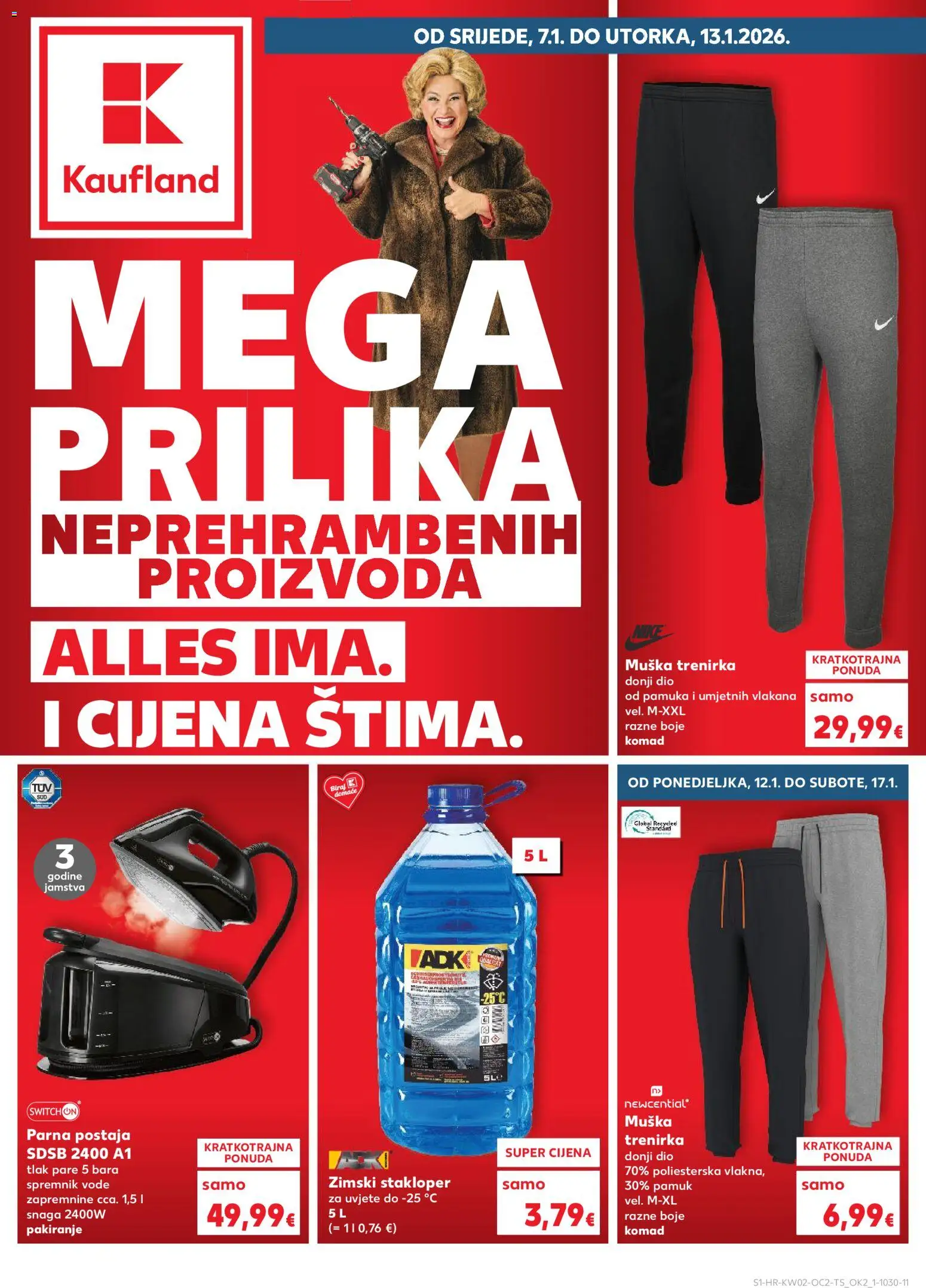 Kaufland katalog | vrijedi od 07.01.2026 | Stranica: 1 | Proizvodi: Parna postaja, Trenirka