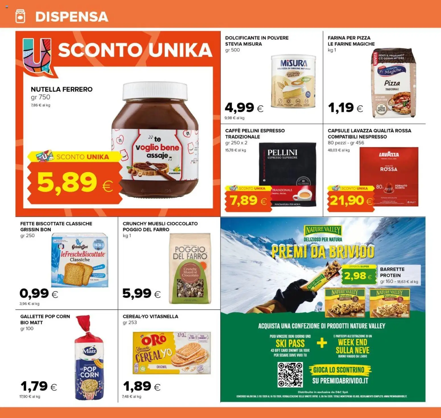 Volantino Oasi del 26.02.2026 | Pagina: 14 | Prodotti: Dolcificante, Caffè, Fette biscottate, Lavazza