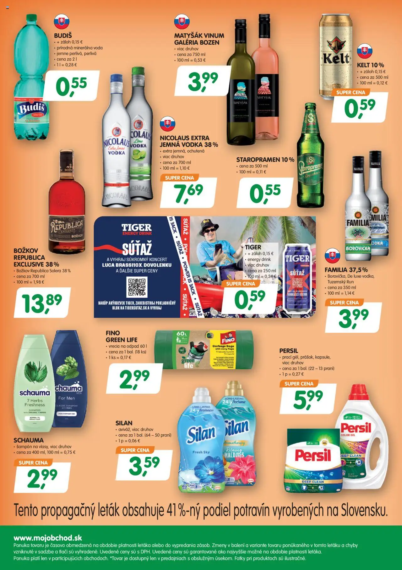 Môj obchod leták │ platný od 18.07.2025 | Strana: 4 | Produkty: Božkov, Silan, Voda, Cola