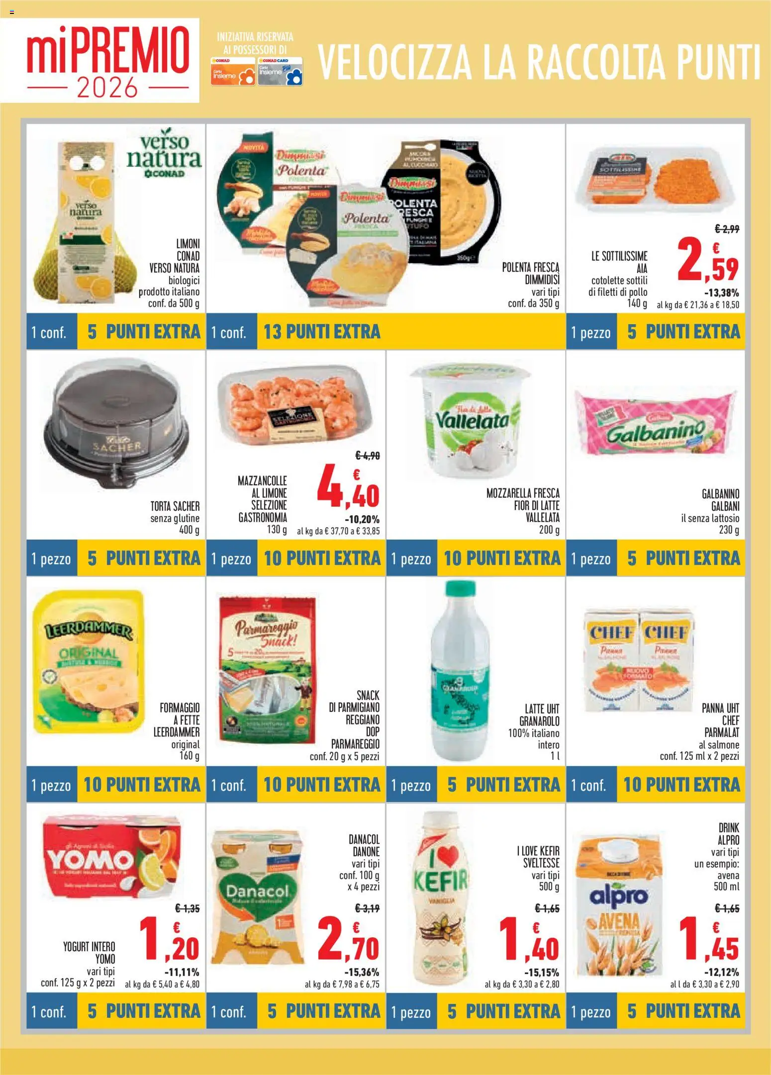 Volantino Conad del 26.02.2026 | Pagina: 4 | Prodotti: Mazzancolle, Formaggio, Parmigiano reggiano, Parmigiano