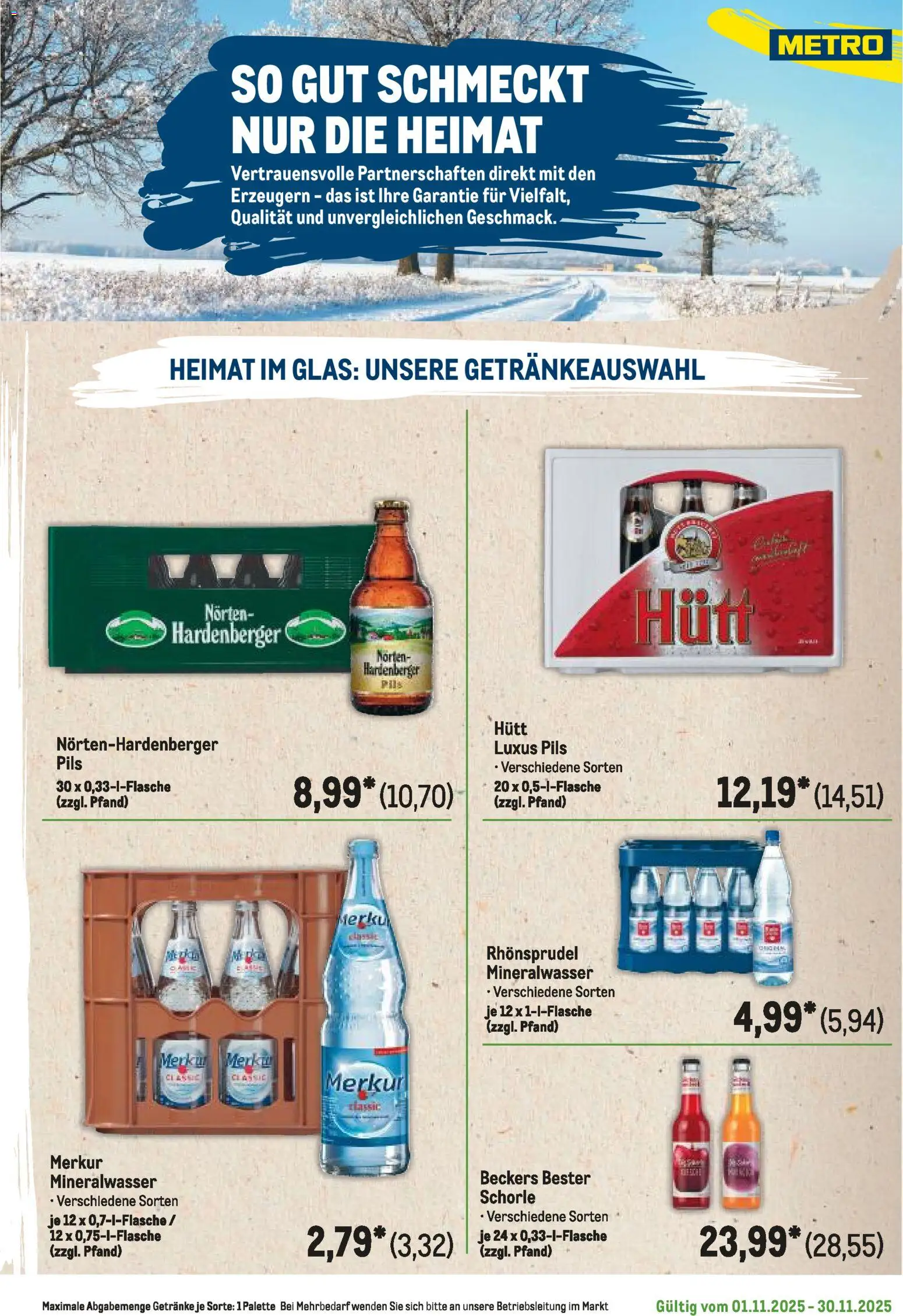 Metro Regionaler Flyer – gültig ab 01.11.2025 | Seite: 5 | Produkte: Pils, Mineralwasser, Rhonsprudel