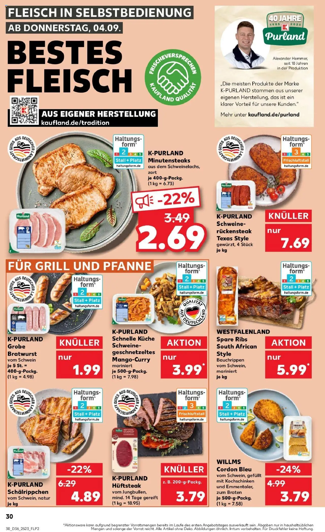 Kaufland prospekt Oppenheim	 – gültig ab 07.09.2025 | Seite: 30 | Produkte: Grill, Küche, Spare ribs, Steak