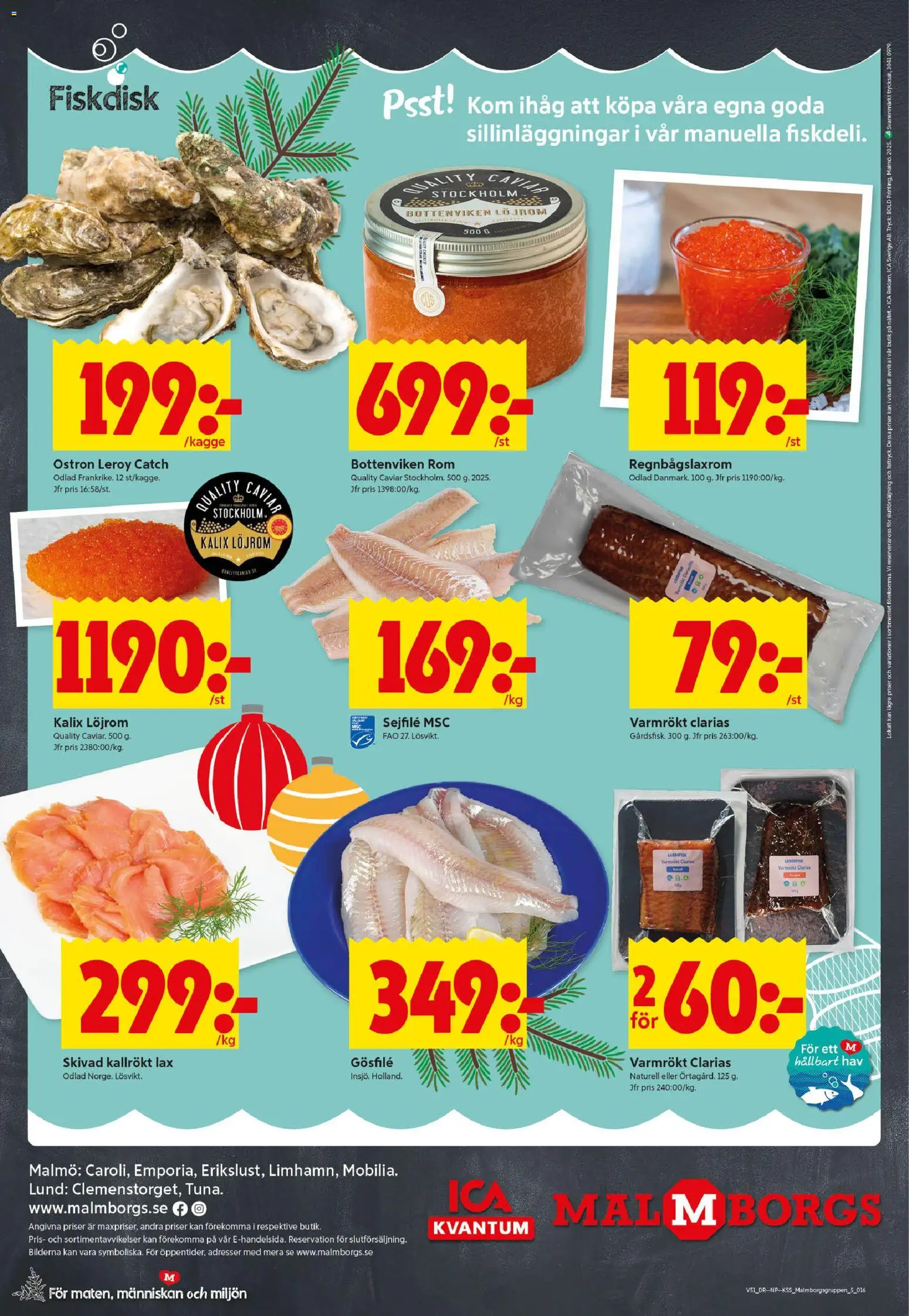 ICA Kvantum reklamblad aktuell från 15.12.2025 | Sida: 16 | Produkter: Löjrom, Håv, Lax
