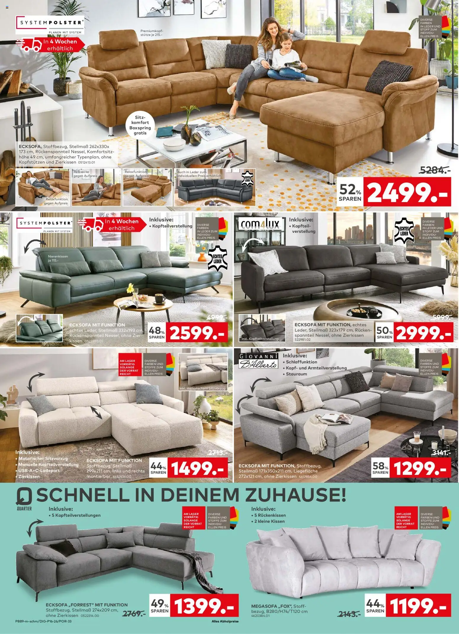 Porta! Prospekt Potsdam – gültig ab 06.04.2026 | Seite: 2 | Produkte: Ecksofa, Kissen