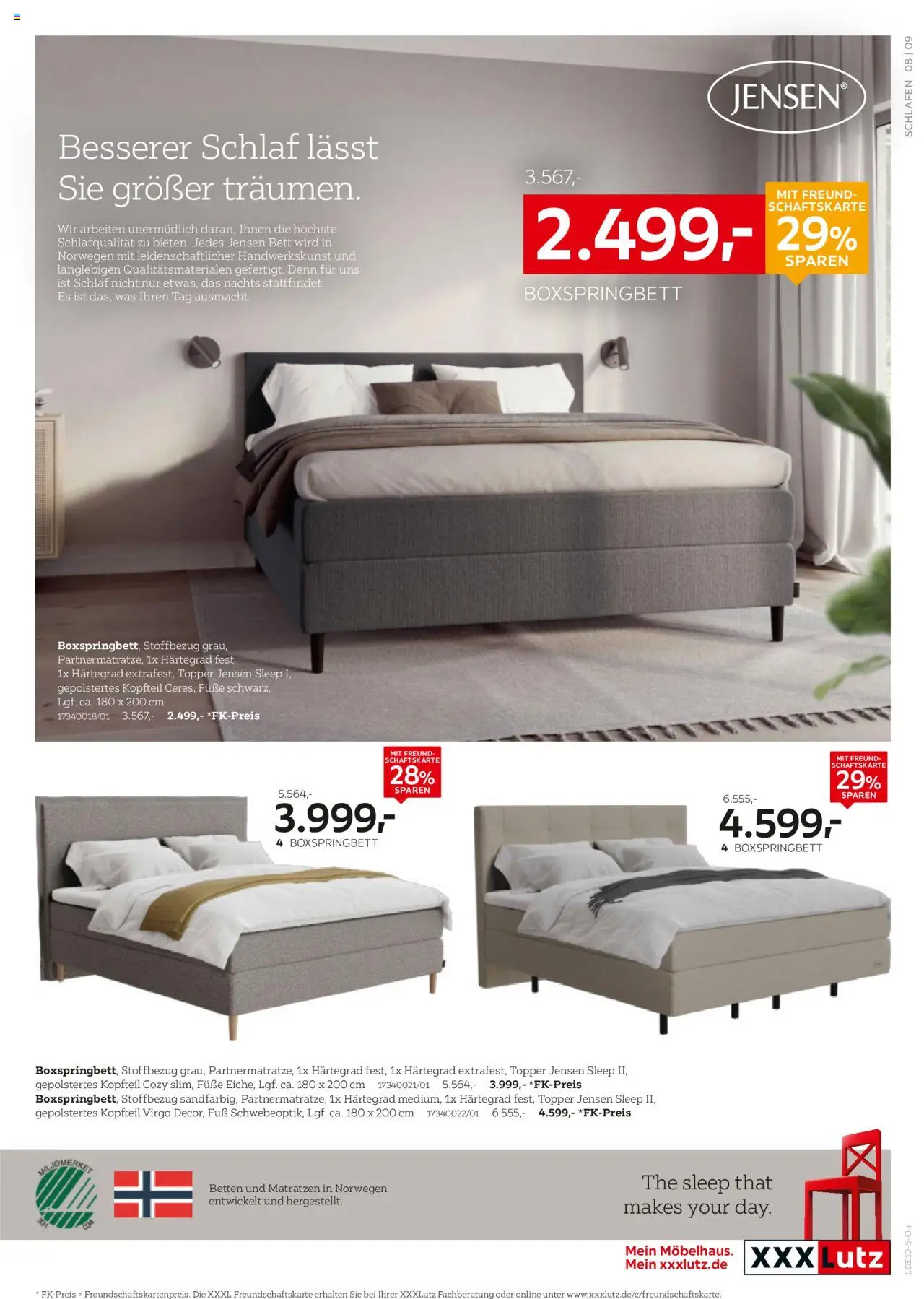 XXXL Lutz Schlafen Spezial – gültig ab 12.10.2025 | Seite: 9 | Produkte: Bett, Boxspringbett, Topper