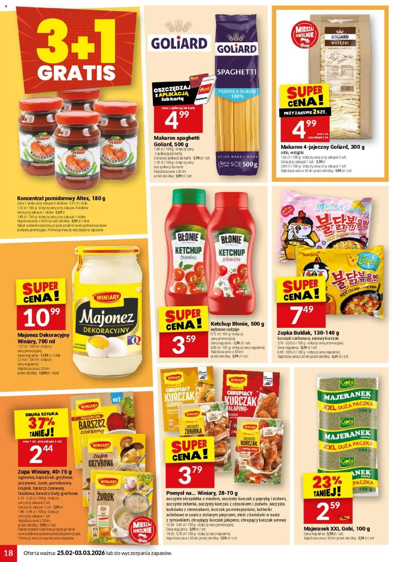 Twój Market Gazetka od 25.02.2026 | Strona: 18 | Produkty: Barszcz, Kurczak, Makaron, Majonez