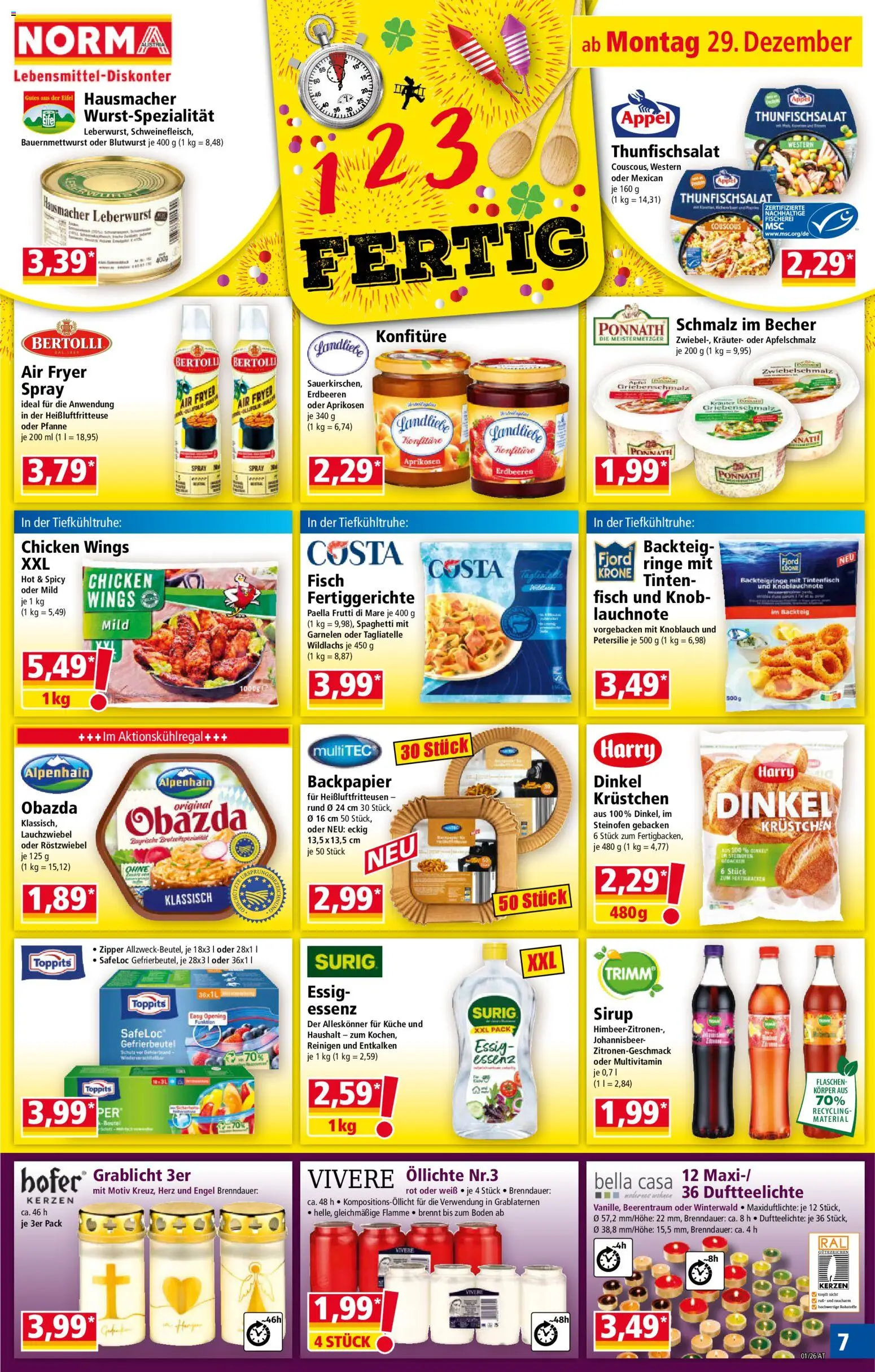 Norma Flugblatt gültig ab 29.12.2025 | Seite: 7 | Produkte: Fertiggerichte, Knoblauch, Petersilie, Dolce gusto kapszula