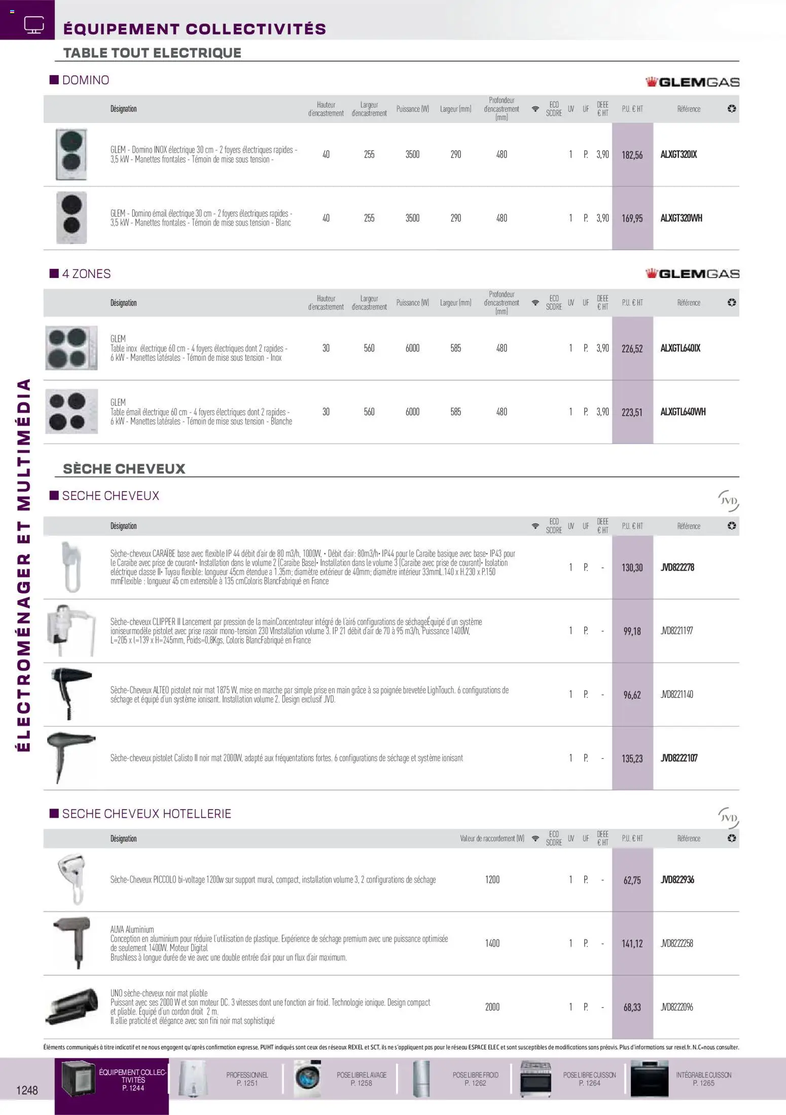 {H1} | Page: 7 | Produits: Base, Tuyau, Table, Prise