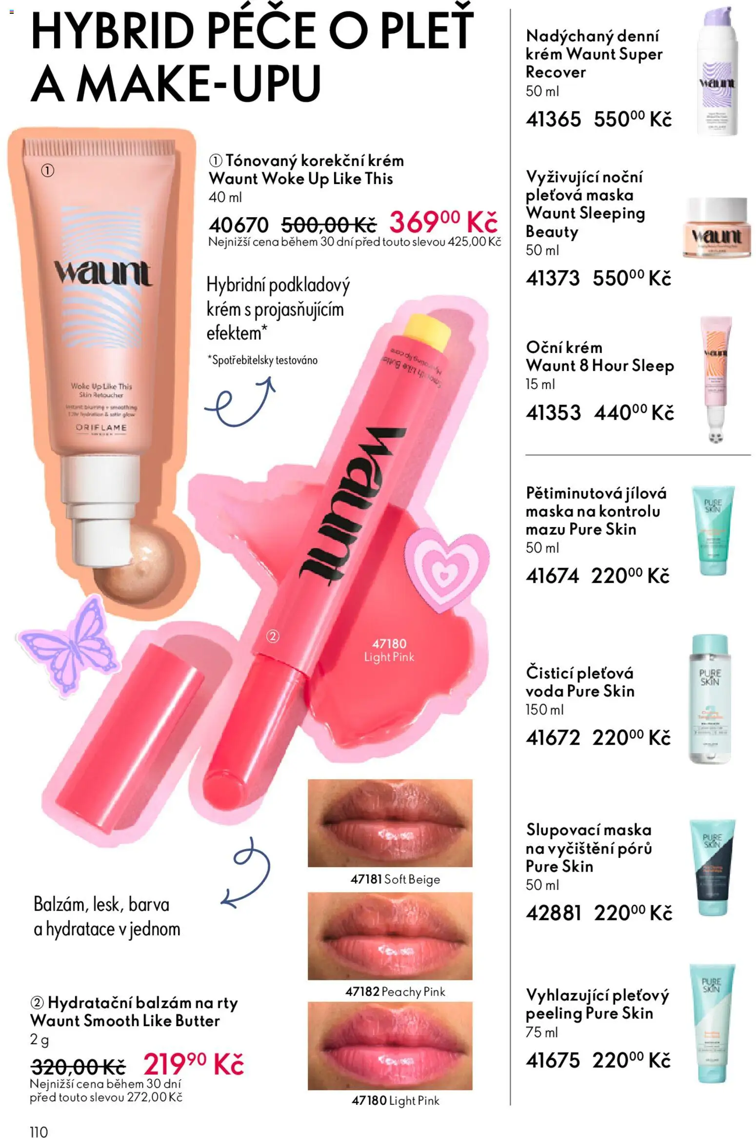 Oriflame katalog č.03/2026 od 11.02.2026 | Strana: 110 | Produkty: Pleťová maska, Voda, Balzám na rty, Maska