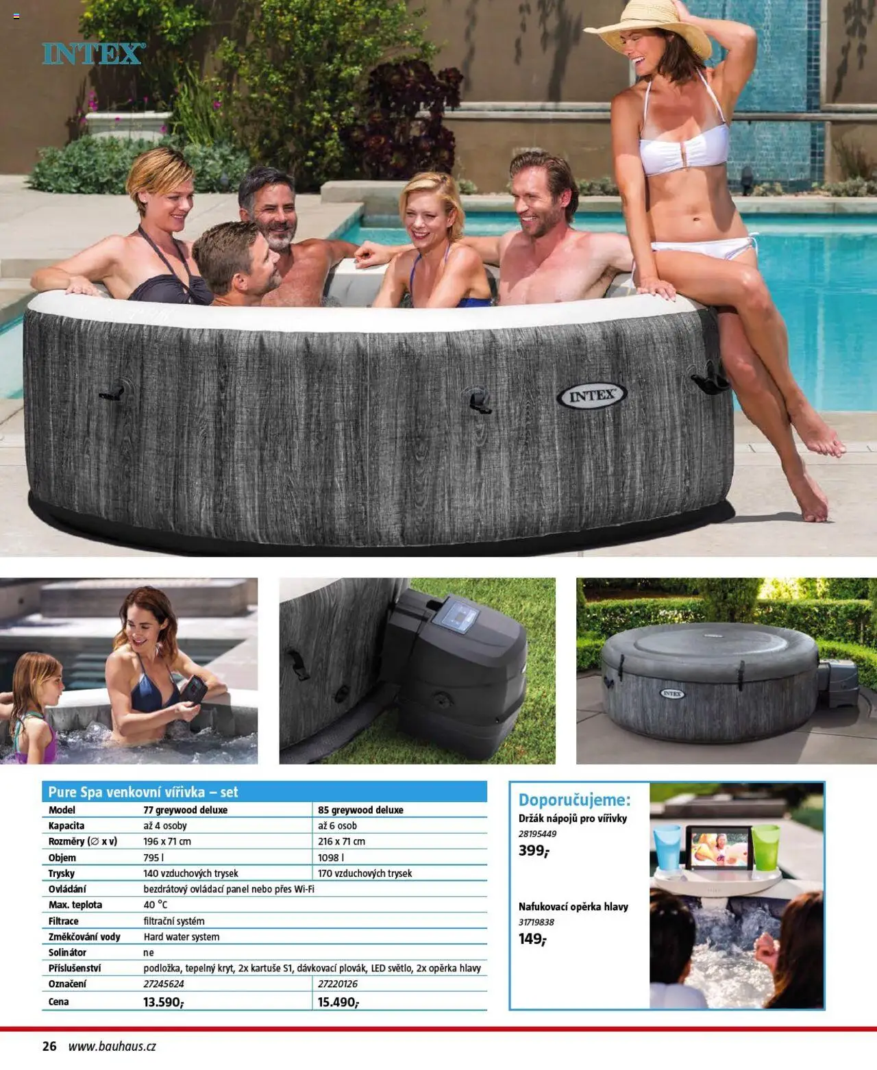 Bauhaus katalog Bazény a vířivky od 26.06.2025 | Strana: 26 | Produkty: Deluxe, Vířivka, LED