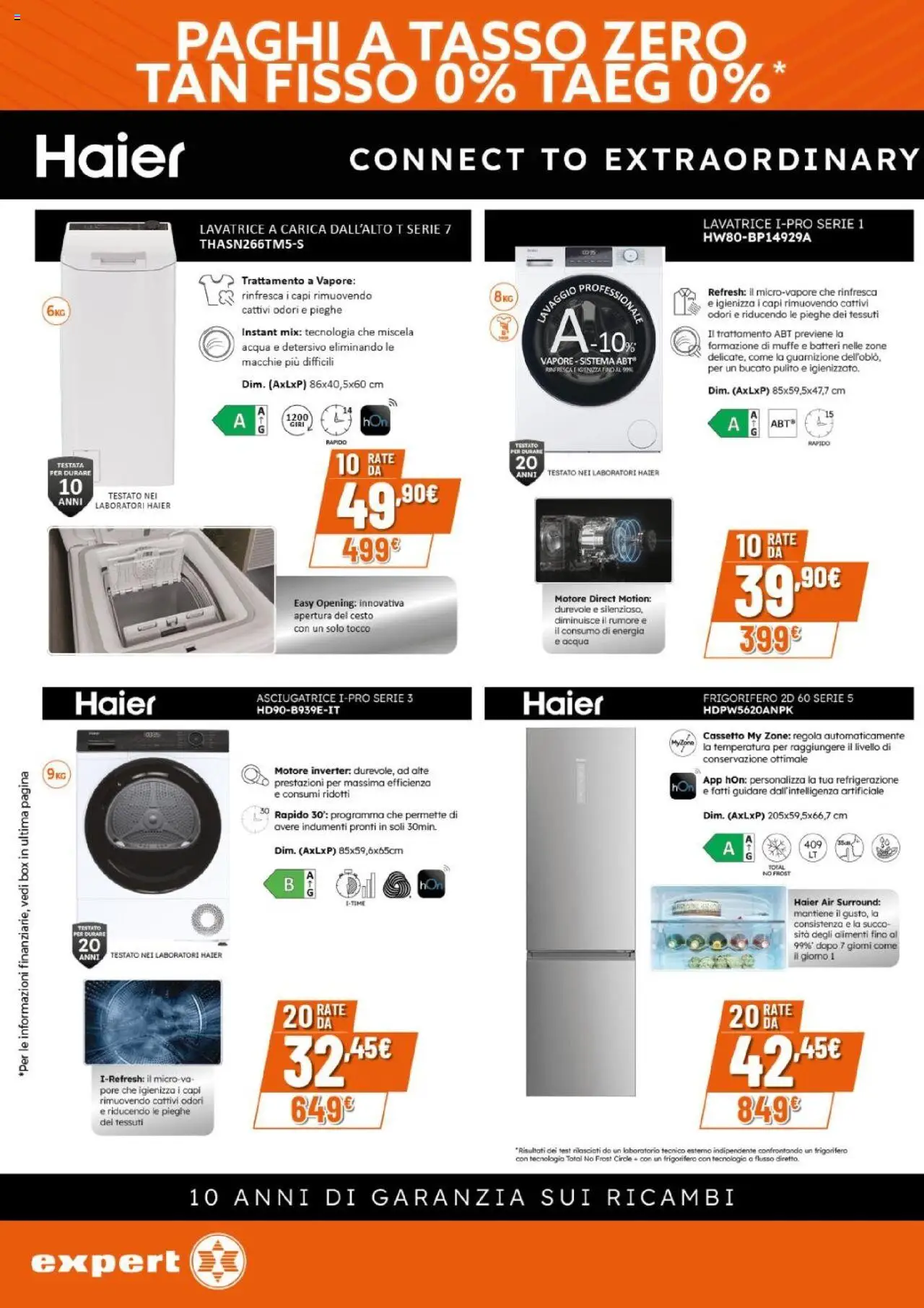 Volantino Expert del 25.09.2025 | Pagina: 18 | Prodotti: Succo, Acqua, Lavatrice, Asciugatrice