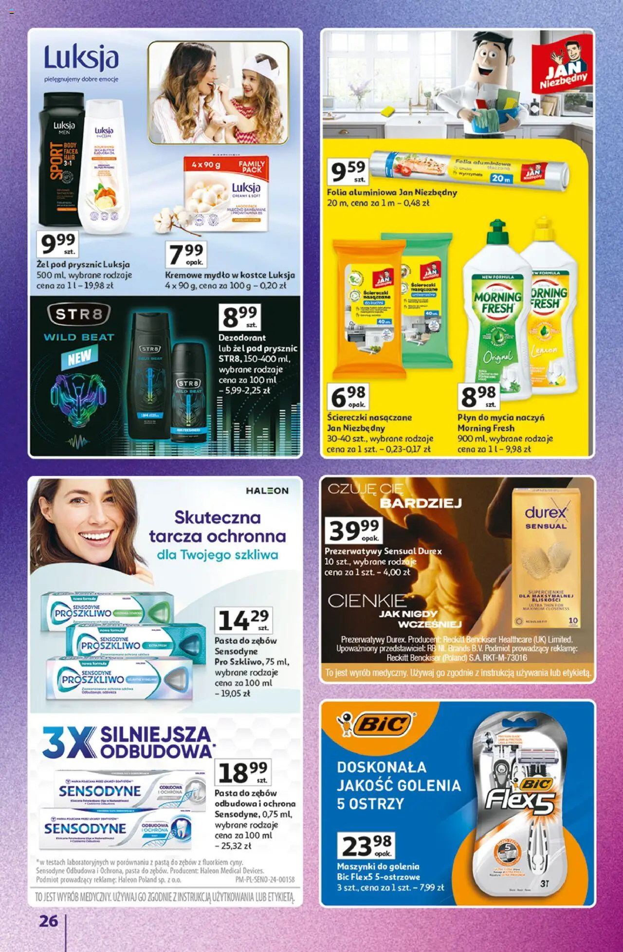 Auchan Gazetka - Znane Marki Duży Wybór Hipermarket od 12.06.2025 | Strona: 26 | Produkty: Body, Żel pod prysznic, Dezodorant, Pasta do zębów