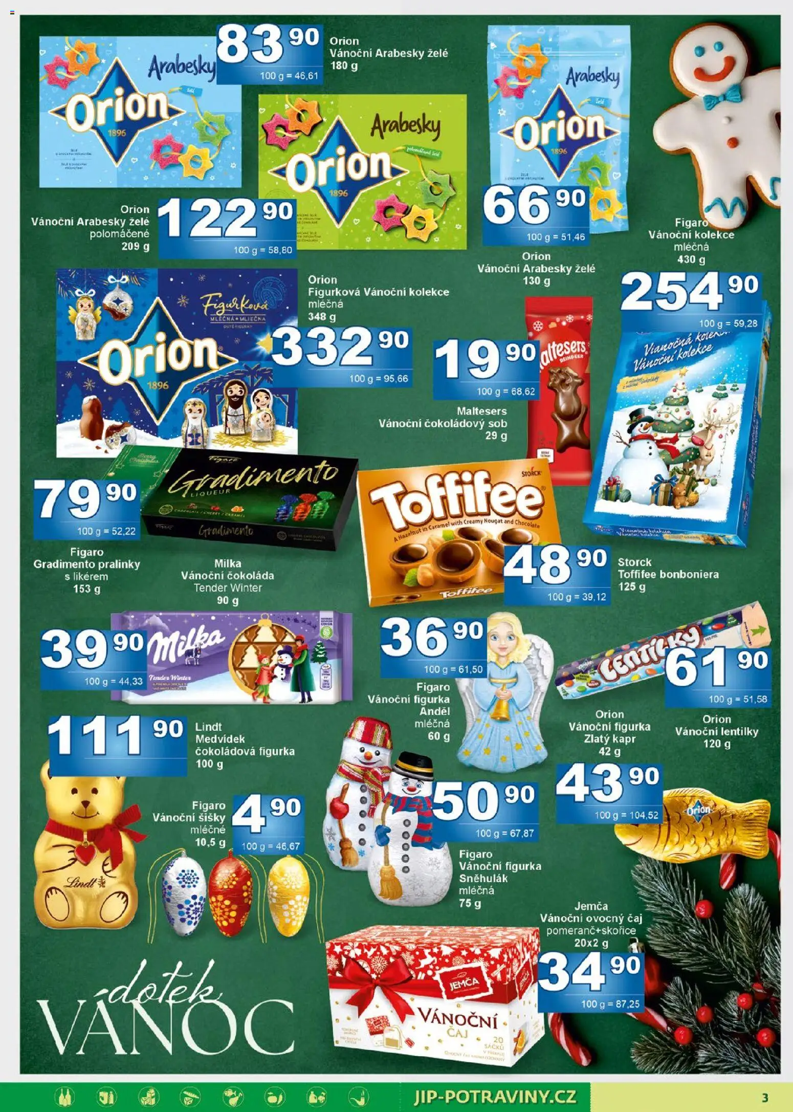 Jip leták od 05.11.2025 | Strana: 3 | Produkty: Lindt, Čokoláda, Čaj, Bonboniéra