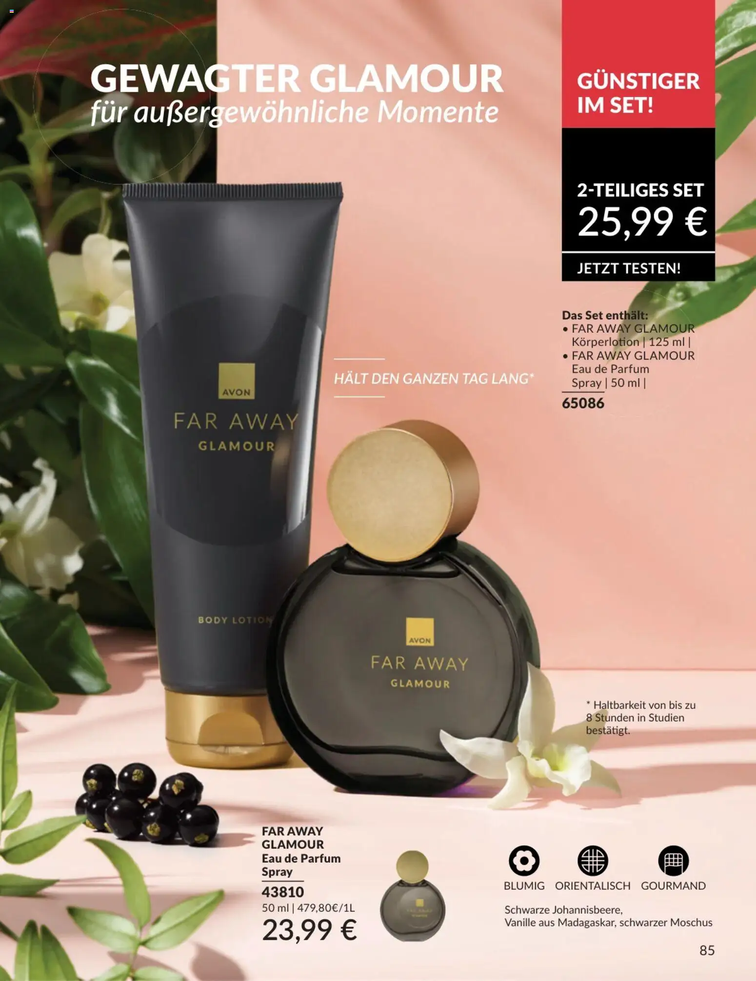 AVON Katalog Februar 2026 – gültig ab 01.02.2026 | Seite: 85 | Produkte: Parfüm, Body Lotion, Körperlotion, Eau de Parfum