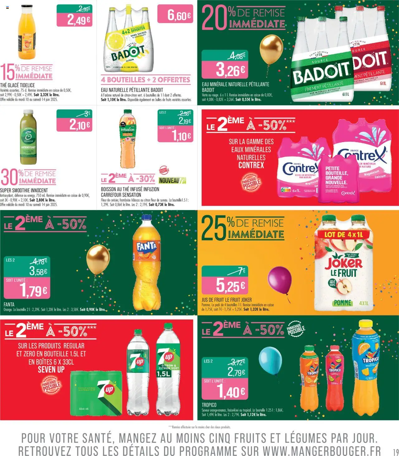  | Page: 19 | Produits: Badoit, Eau minérale naturelle, Thé glacé, Thé