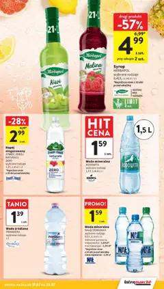 Intermarche Gazetka od 17.07.2025 | Strona: 32 | Produkty: Syrop, Malina, Woda źródlana, Kiwi