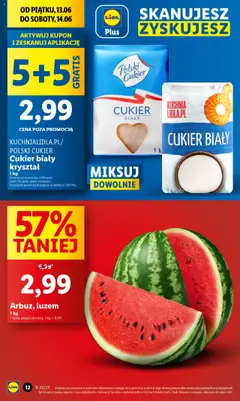 Lidl Gazetka od 12.06.2025 | Strona: 12 | Produkty: Cukier biały, Cukier
