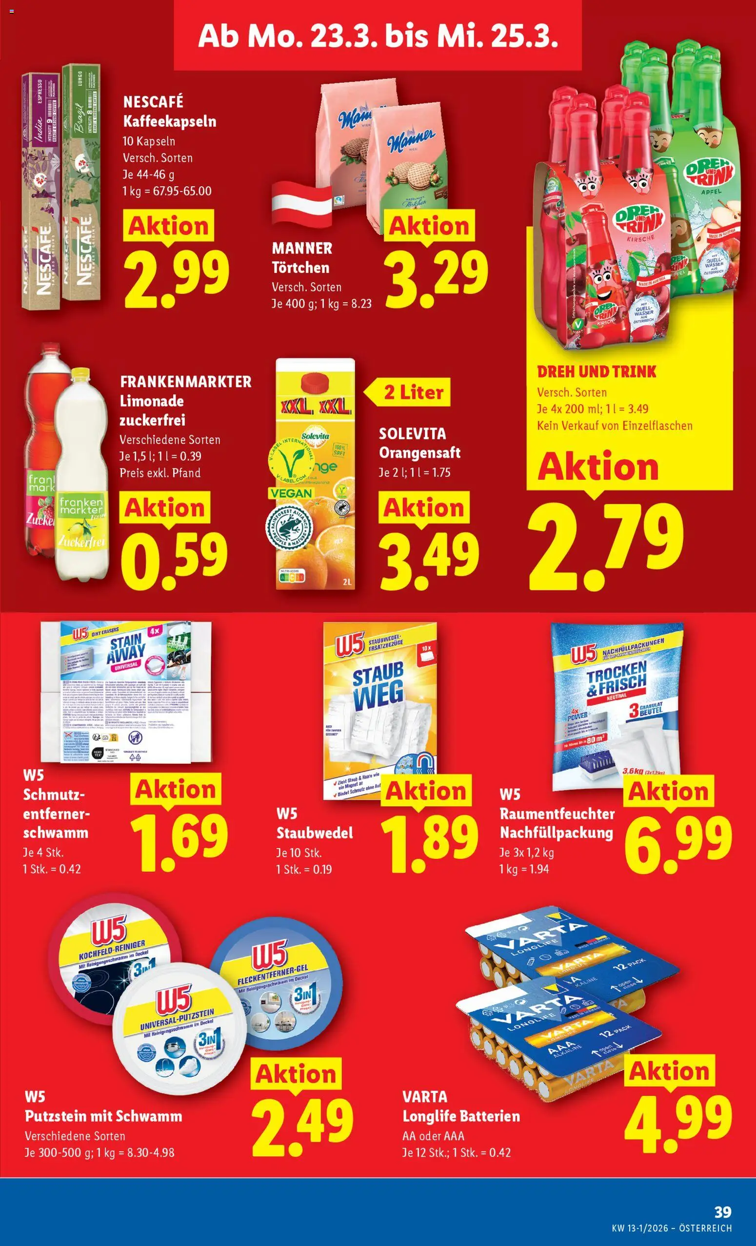 Lidl Flugblatt - Dornbirn, Feldkirch, Graz gültig ab 19.03.2026 | Seite: 42 | Produkte: Wasser, Saft, Äpfel