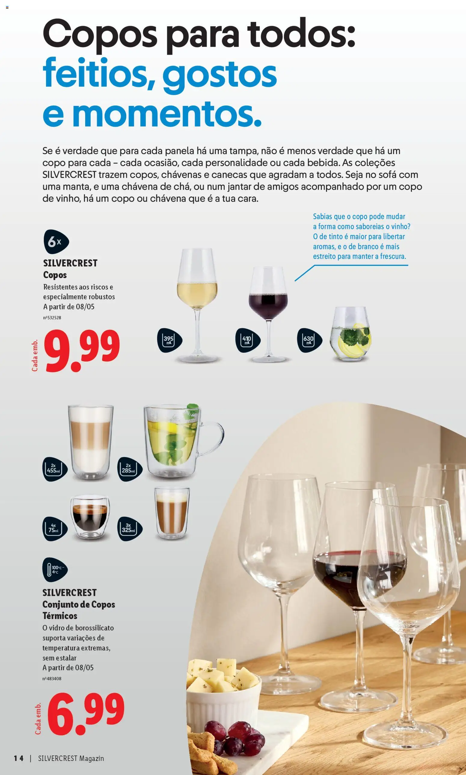 Lidl folheto │ válido de 31.03.2026 | Página: 14 | Produtos: Copos, Sofá, Chávenas, Vinho