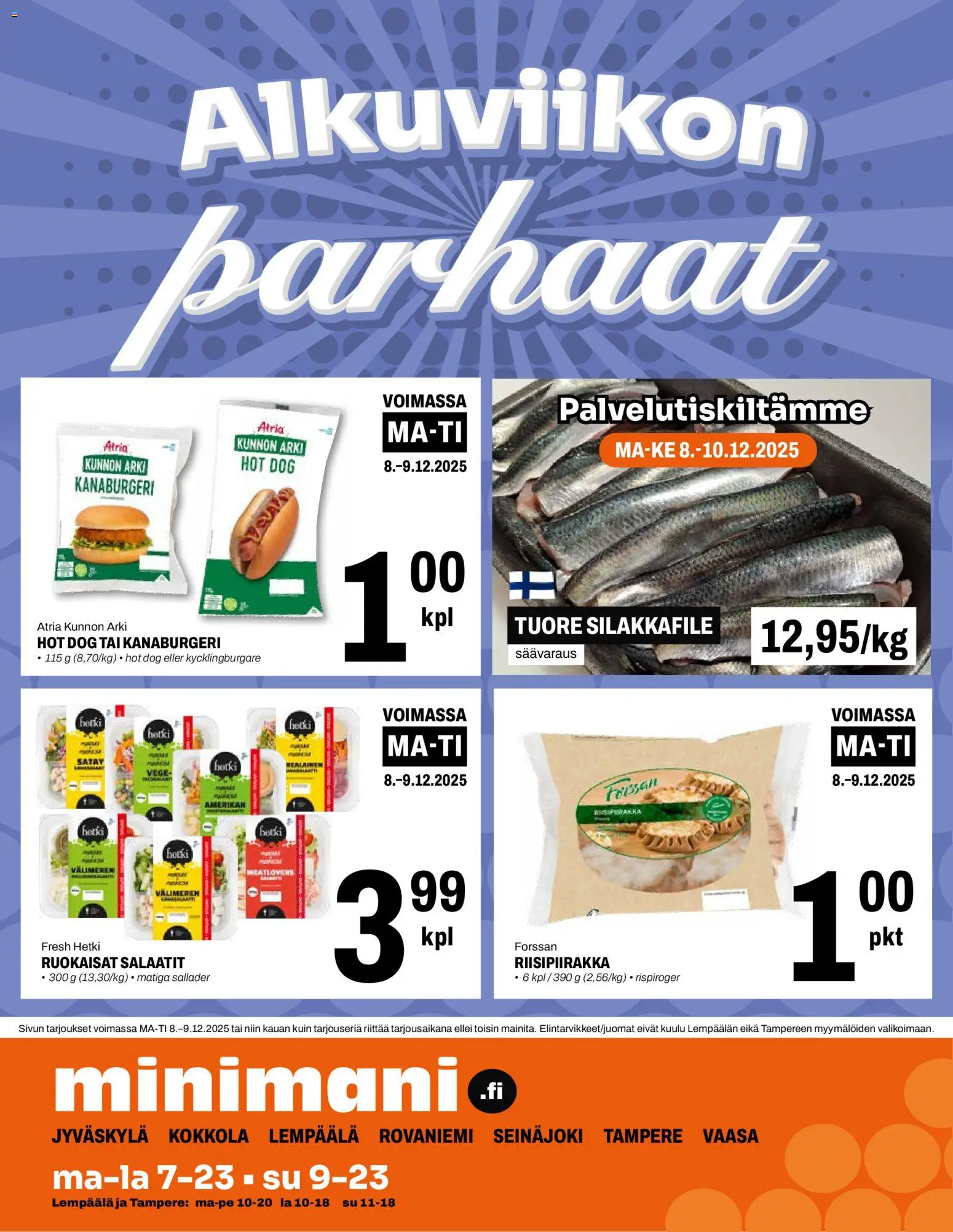 Minimani tarjoukset – voimassa 03.12.2025 alkaen | Sivu: 20 | Tuotteet: Hot dog