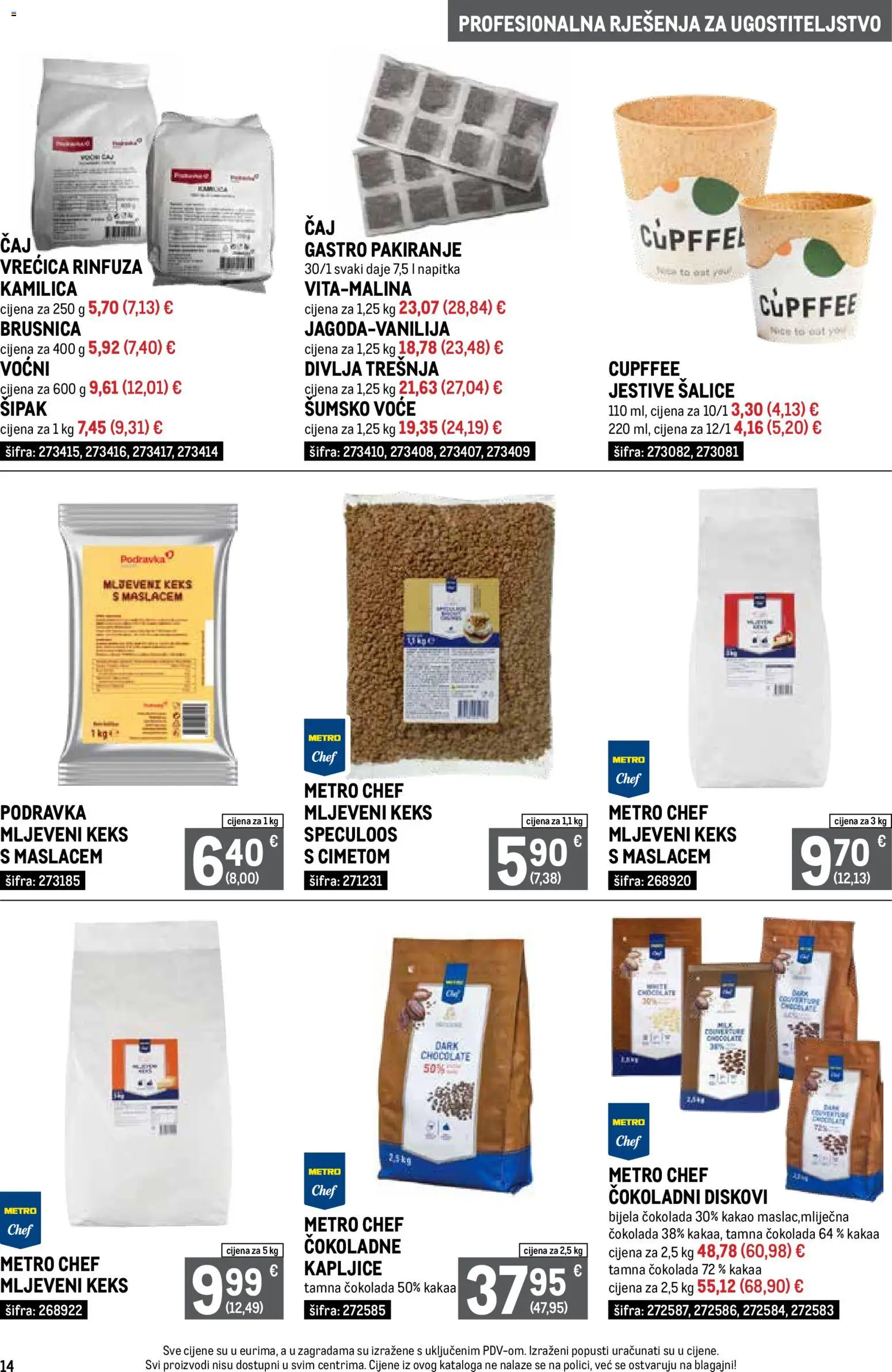 Metro katalog | vrijedi od 03.11.2025 | Stranica: 14 | Proizvodi: Podravka, Voće, Kakao, Brusnica