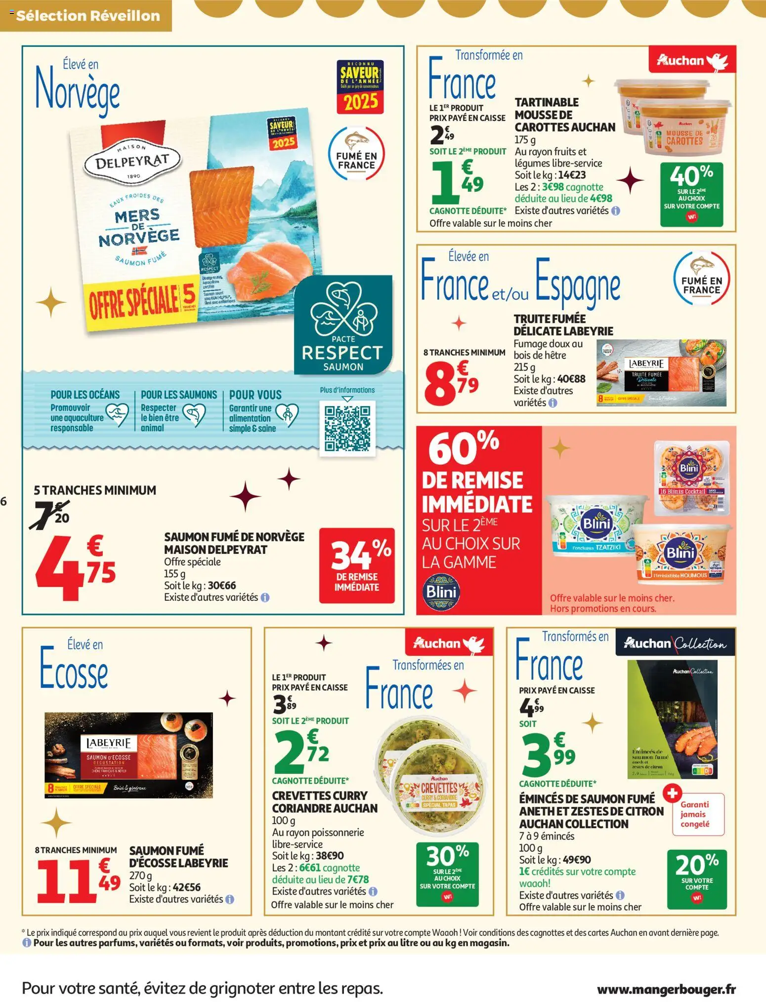 {H1} | Page: 6 | Produits: Saumon fumé, Crevettes, Curry, Blinis