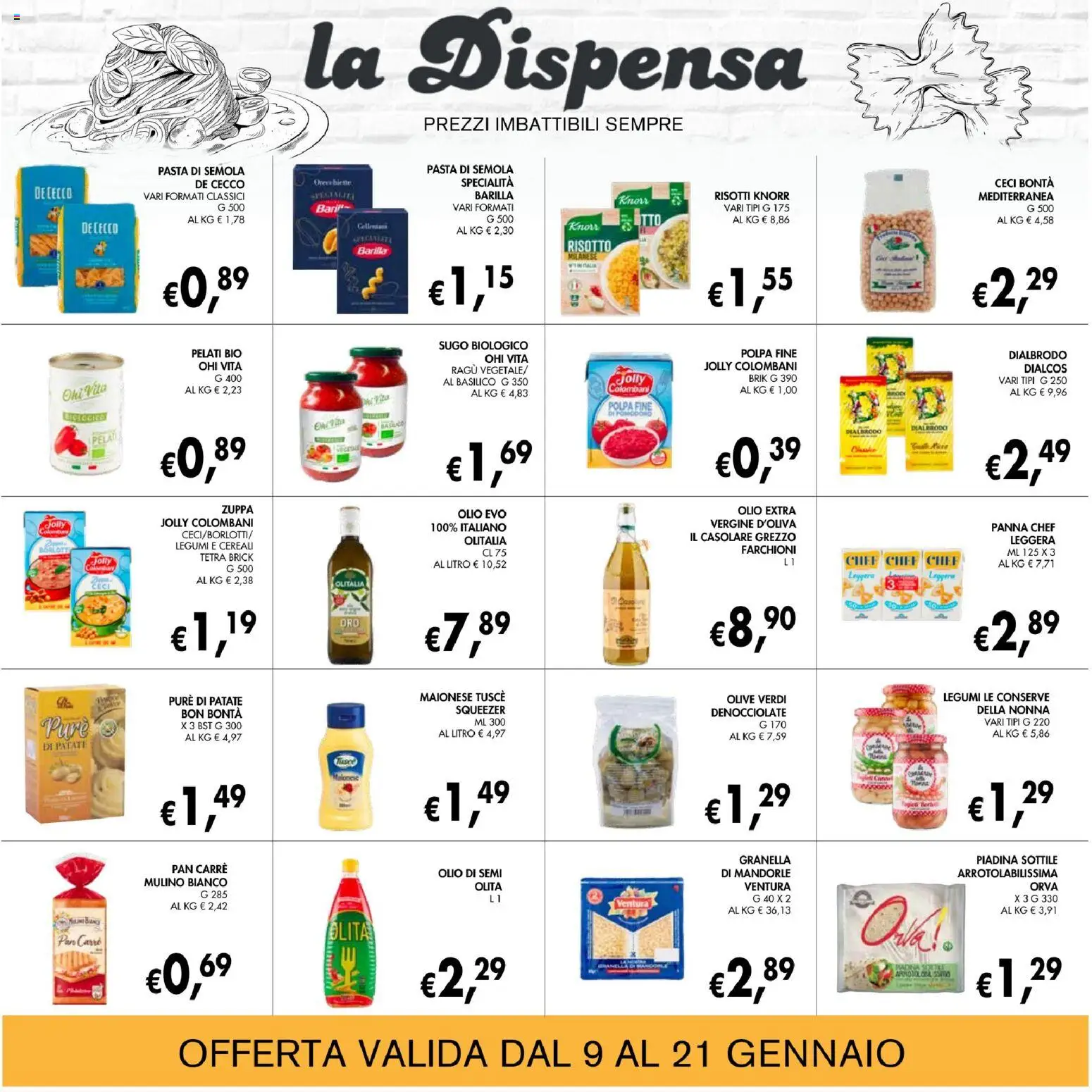 Volantino Coal del 09.01.2026 | Pagina: 19 | Prodotti: Pomodoro, Olio, Basilico, Piadina