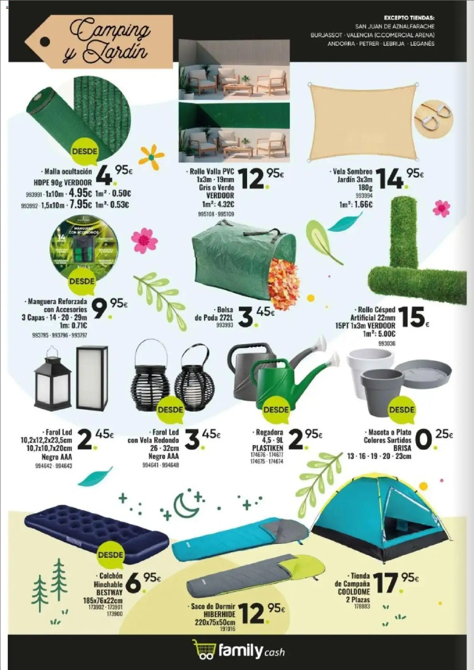 Family Cash folleto │ válido desde el 09.03.2026 | Página: 16 | Productos: Saco de dormir, Colchon, Vela, Bolsa