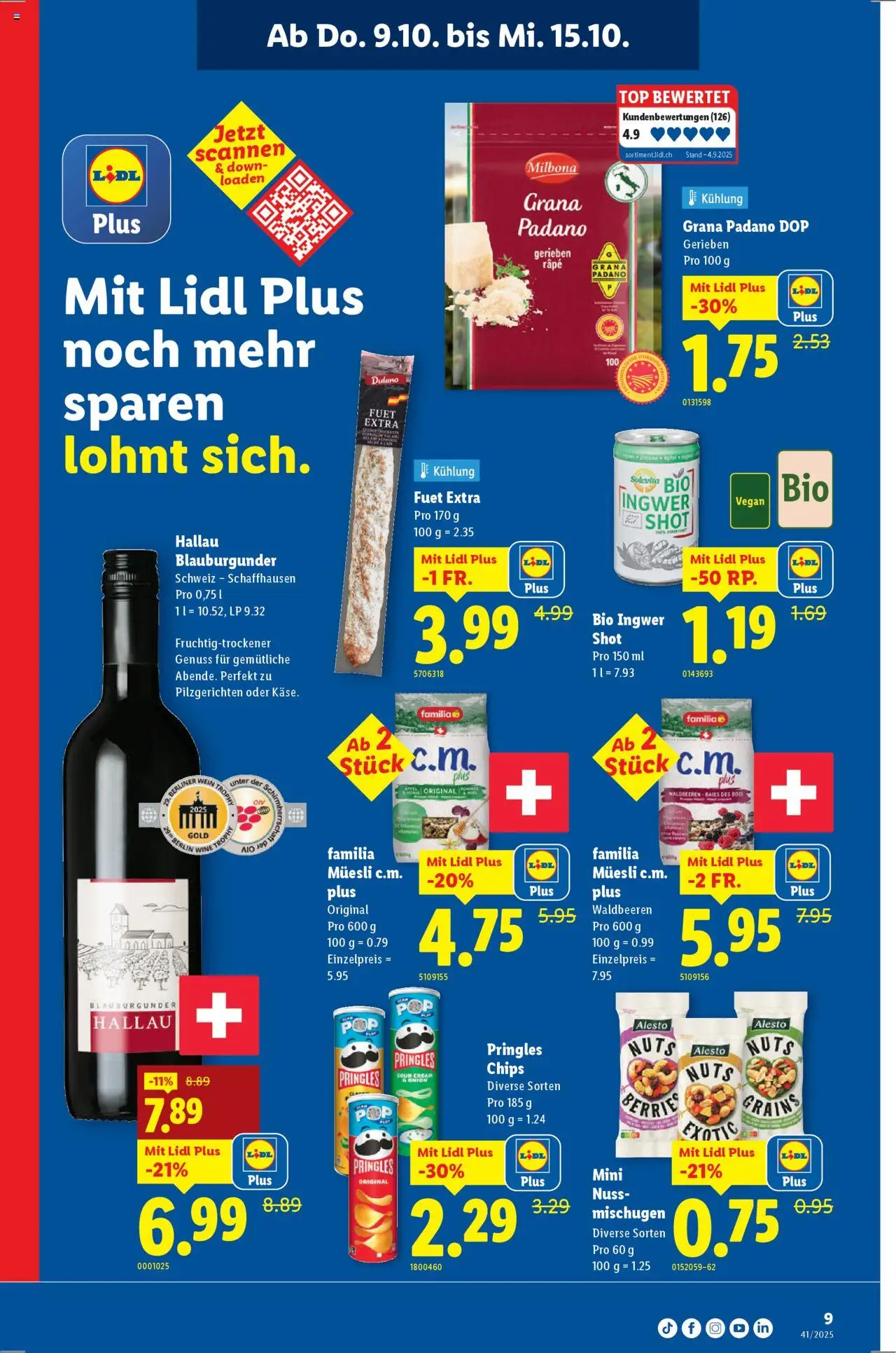 Lidl Aktionen – gültig ab 09.10.2025 | Seite: 9 | Produkte: Chips, Zitrone, Top