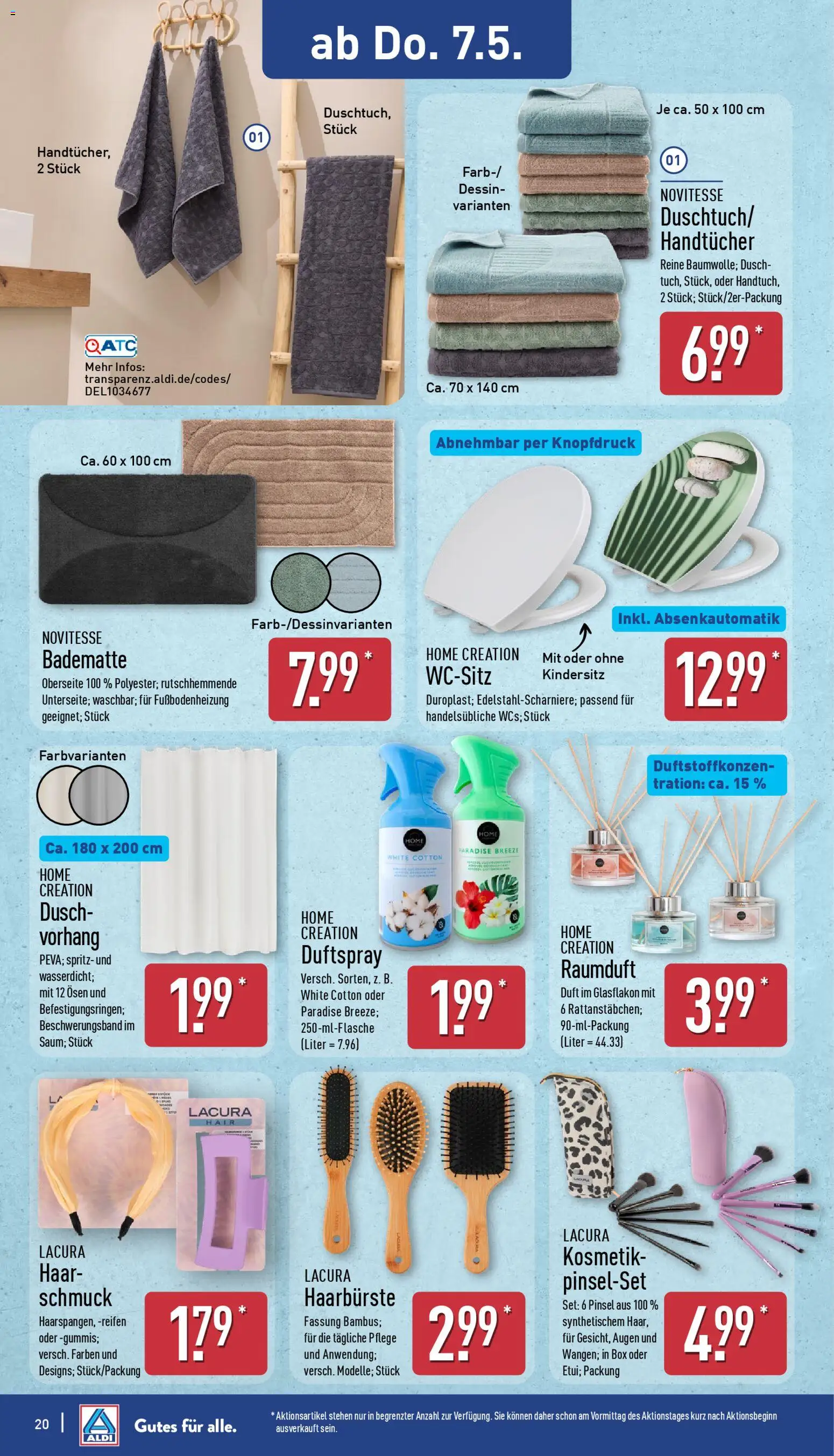 Aldi Prospekt 	 – gültig ab 04.05.2026 | Seite: 20 | Produkte: Box, Pinsel, Vorhang, Home creation