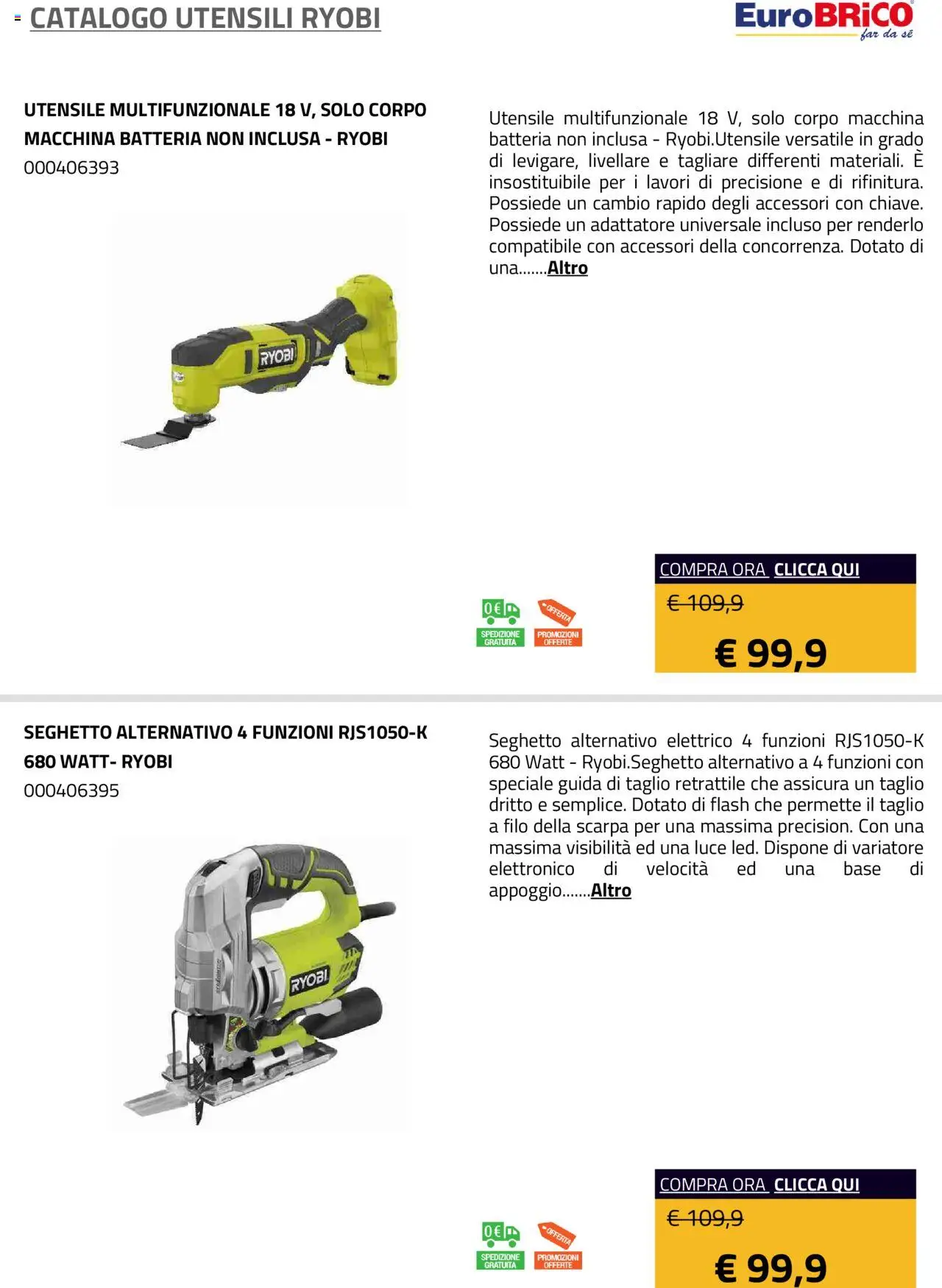 Volantino Eurobrico del 23.07.2025 | Pagina: 58 | Prodotti: Adattatore, Batteria