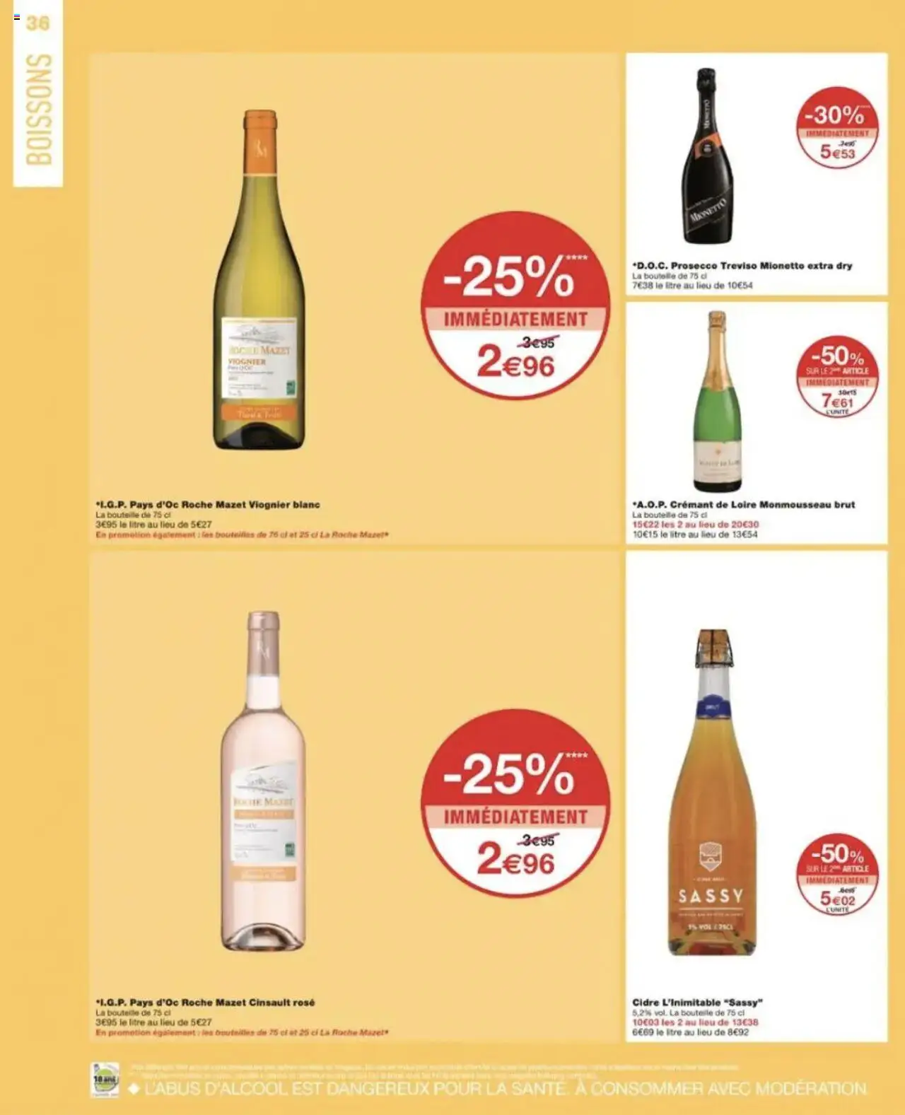  | Page: 36 | Produits: Cidre, Crémant, Prosecco