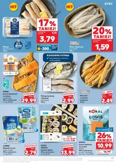 Kaufland gazetka od 31.07.2025 | Strona: 37 | Produkty: Karta, Łosoś atlantycki, Łosoś, Ryby