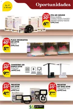 Pré-visualização Pingo Doce Poupe este Fim de Semana válido de 17.10.2025 | Página: 19 | Produtos: Candeeiro, Telemóvel, Projetor, Organizador