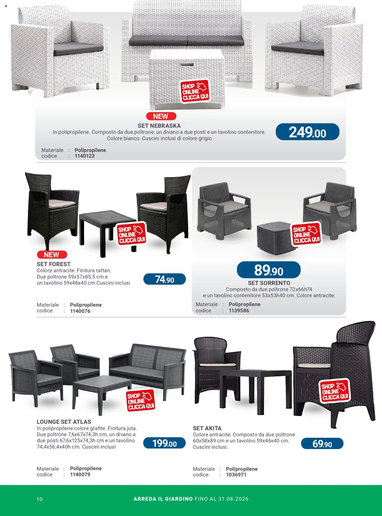 Volantino CFadda del 08.04.2026 | Pagina: 10 | Prodotti: Tavolino, Contenitore, Divano