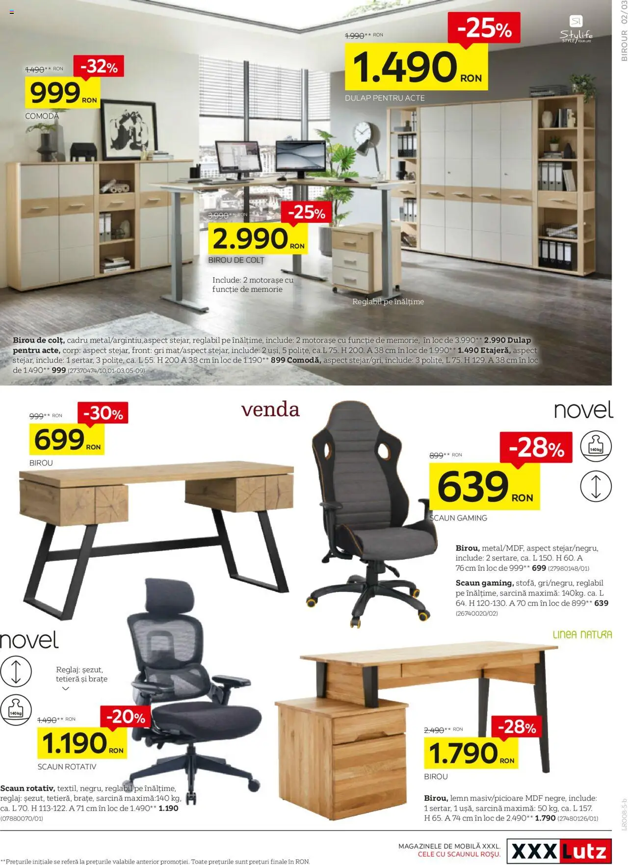 Catalog XXXLutz – valabil de la 01.08.2025 | Pagină: 3 | Produse: Scaun gaming, Çikolatalı gofret, Scaun, Comodă