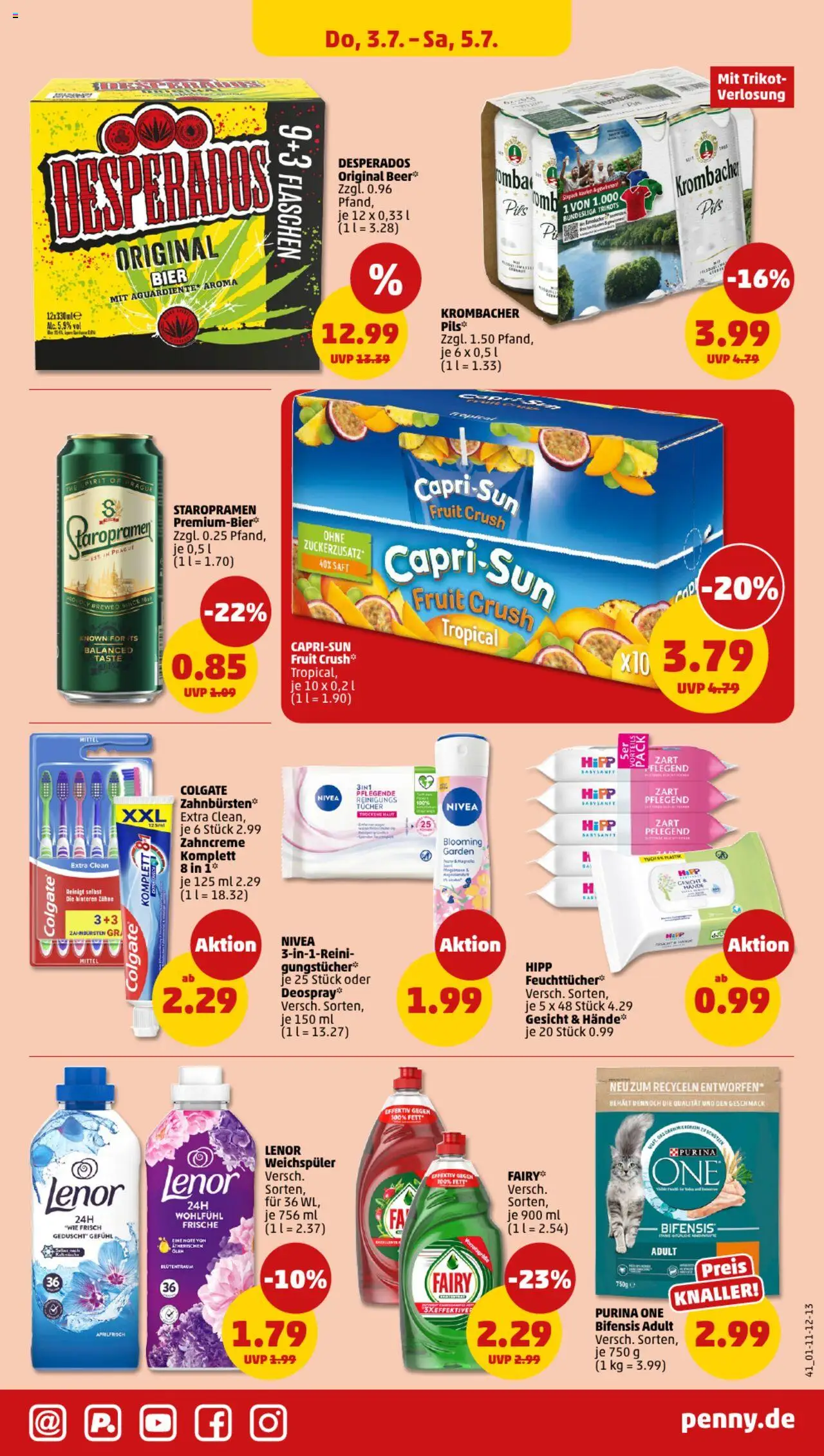 Penny Prospekt 	 - gültig ab dem 30.06.2025 | Seite: 41 | Produkte: Purina one, Lenor, Pils, Weichspüler