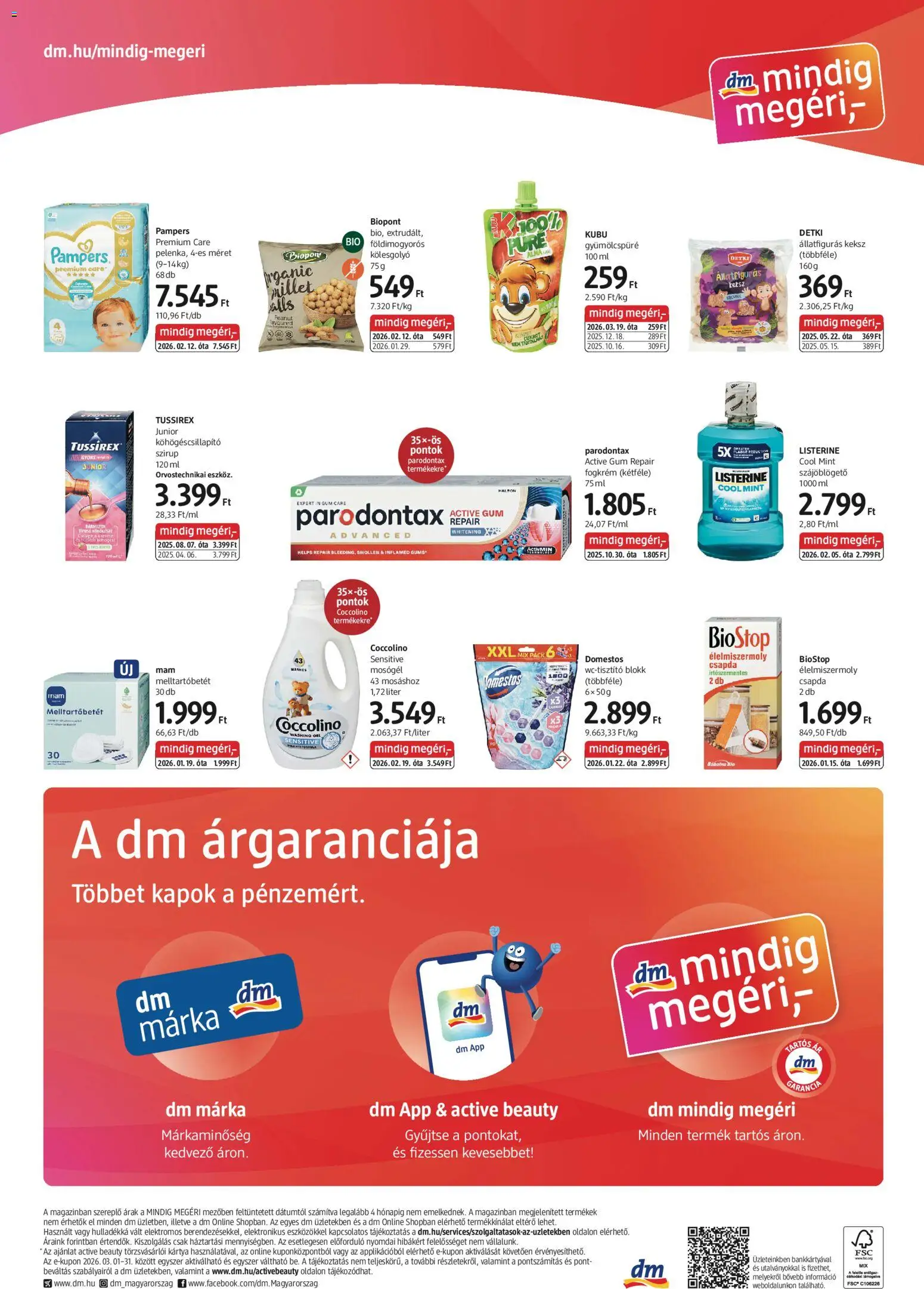DM Drogerie Markt akciós ujság - amely érvényes a következő dátumtól: 19.03.2026 | Oldal: 4 | Termékek: Coccolino, Pampers, Mosógél, Keksz